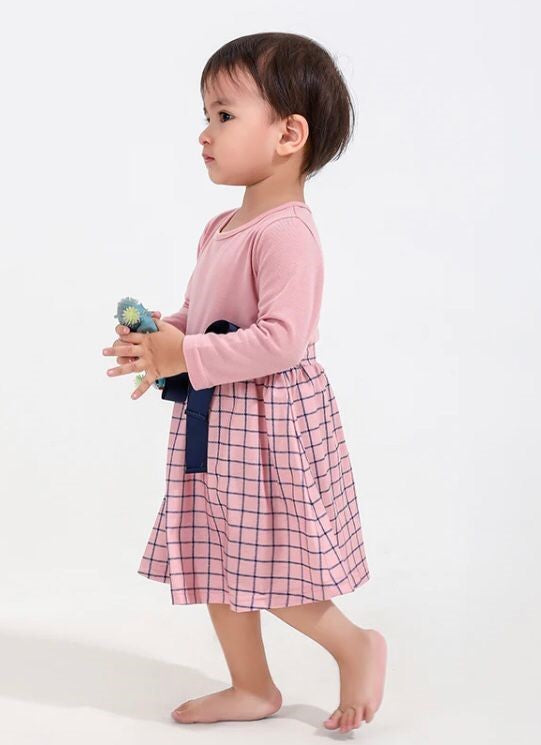 Pink Waist Tie Up Midi Dress MD