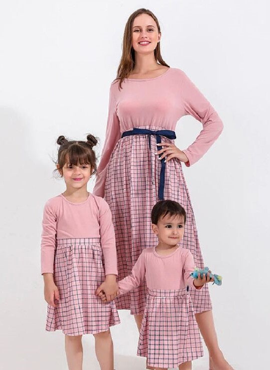Pink Waist Tie Up Midi Dress MD