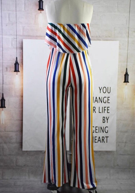 Multi Colour Off Shoulder Jumpsuit