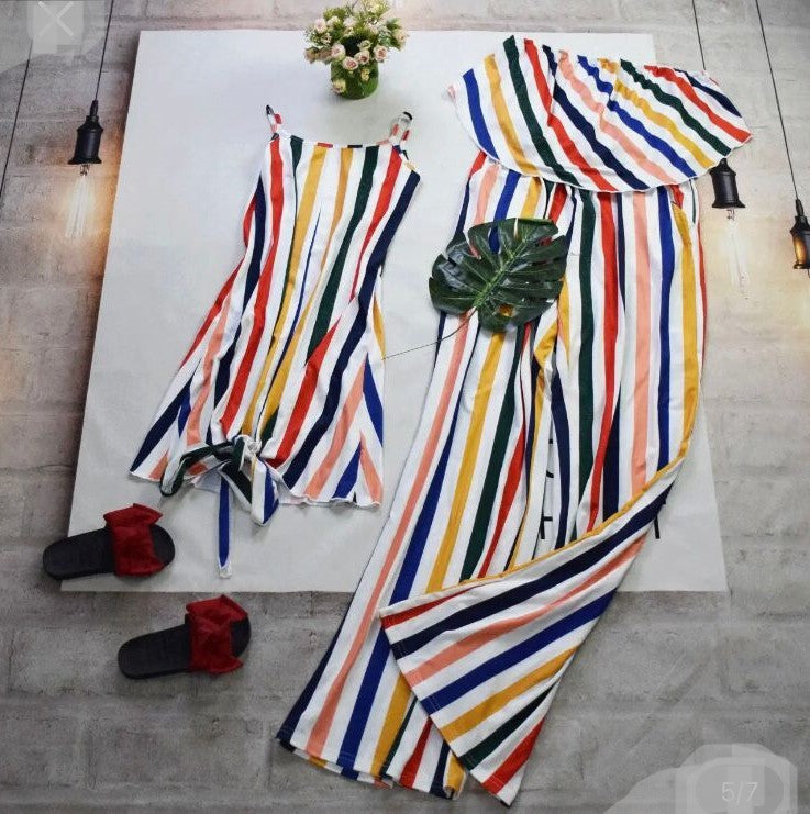 Multi Colour Off Shoulder Jumpsuit
