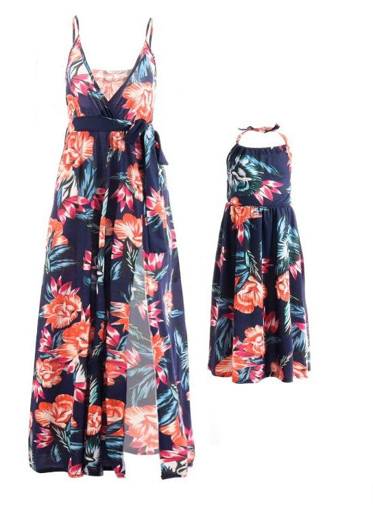 Navy Blue Spaghetti Maxi Dress