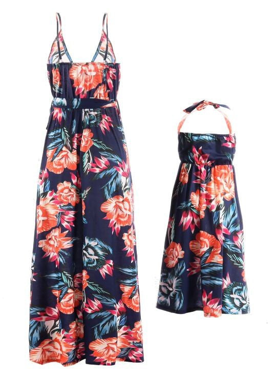 Navy Blue Spaghetti Maxi Dress
