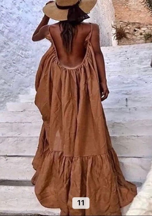 Boho Spaghetti Strap Dress