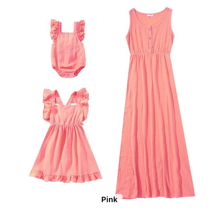 Solid Colour Maxi Dress & Romper