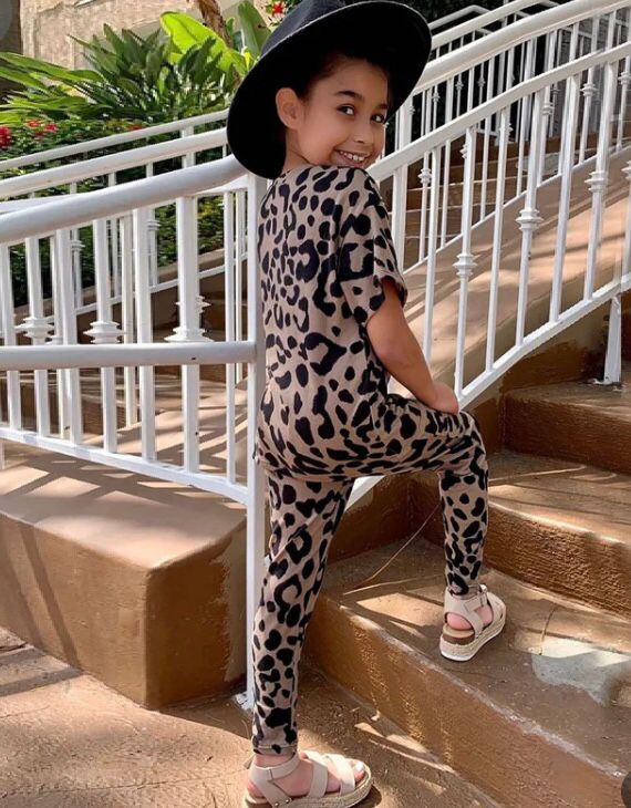 Leopard Print Top Pant