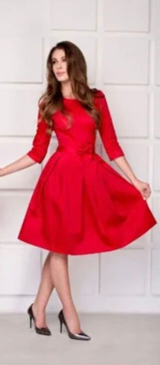 Velvet Bow Midi Dress W
