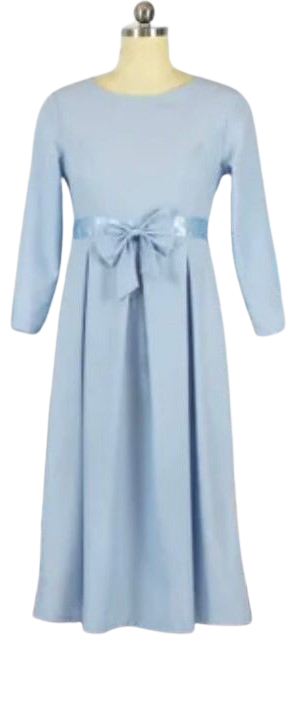 Velvet Bow Midi Dress W