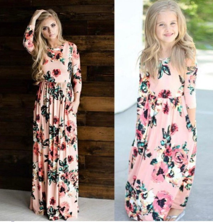 Long Summer Floral Print Maxi Dress