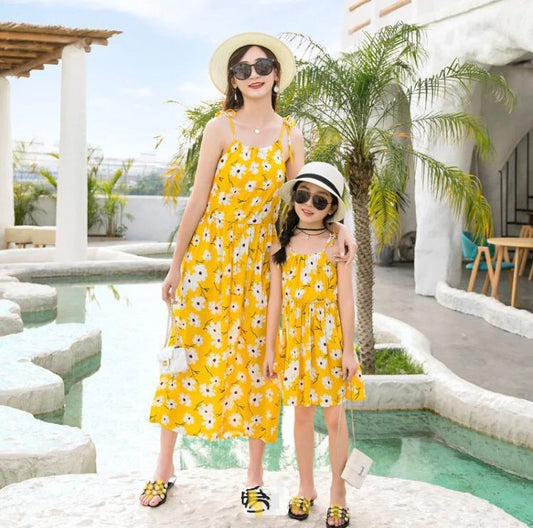 Yellow String Tie Up Dress
