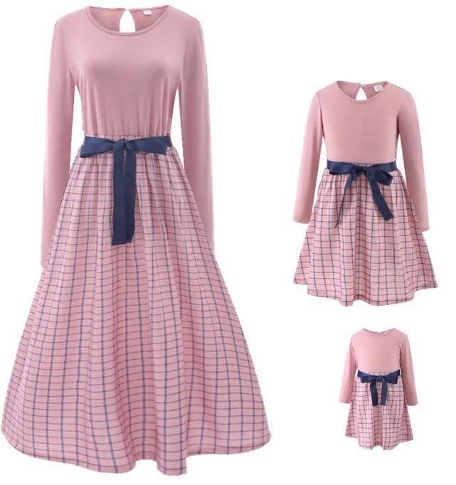 Pink Waist Tie Up Midi Dress MD