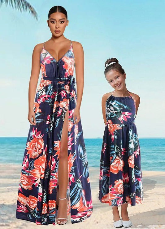 Navy Blue Spaghetti Maxi Dress