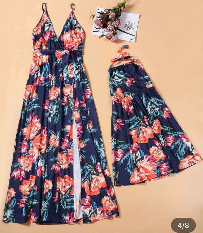 Navy Blue Spaghetti Maxi Dress