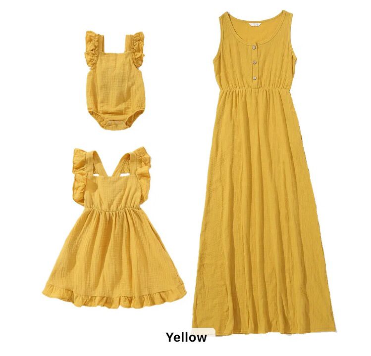 Solid Colour Maxi Dress & Romper