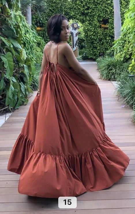Boho Spaghetti Strap Dress