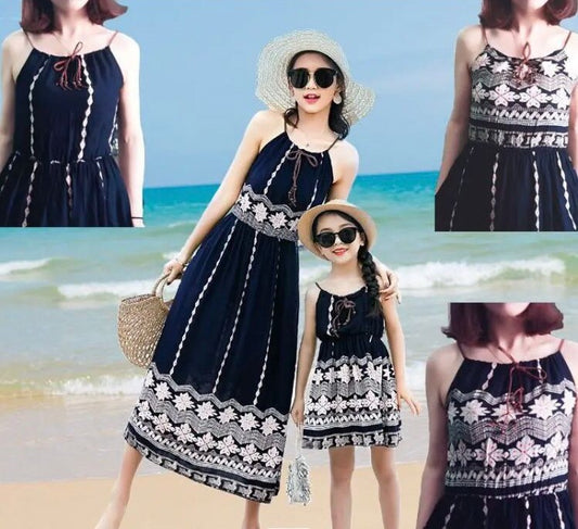 Black and White String Tie Up Dress