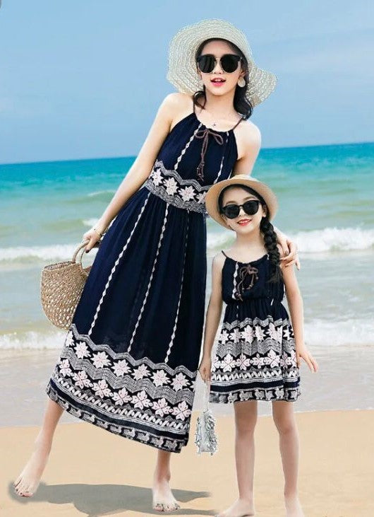Black and White String Tie Up Dress