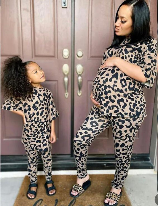 Leopard Print Top Pant